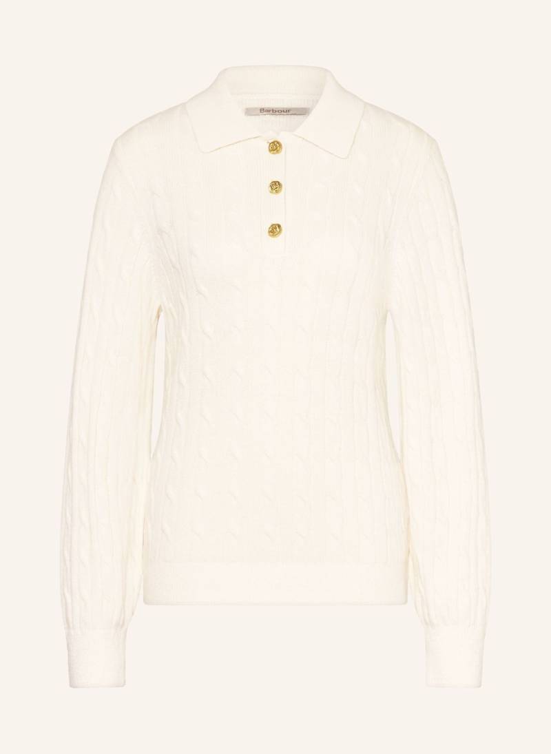 Barbour Strick-Poloshirt Evie weiss von Barbour