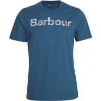 Barbour T-Shirt mit gemustertem Label-Print, Tailored Fit in M von Barbour