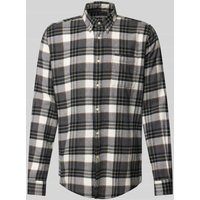Barbour Tailored Fit Freizeithemd mit Button-Down-Kragen Modell 'Fallbay' in Hellgrau, Größe XXL von Barbour