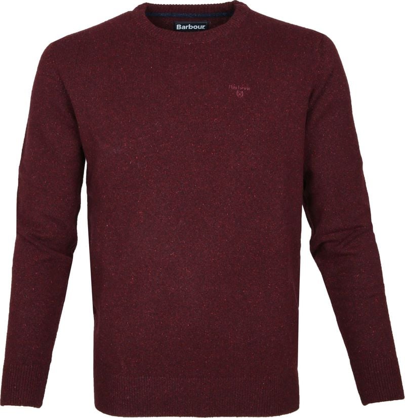 Barbour Tisbury Pullover Wolle Bordeaux - Größe XL von Barbour