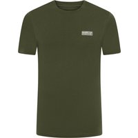 Barbour Unifarbenes Basic-T-Shirt mit gummiertem Logo-Emblem, Slim Fit in S von Barbour