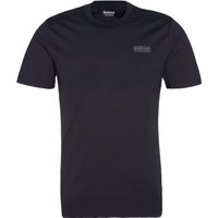 Barbour Unifarbenes Basic-T-Shirt mit gummiertem Logo-Emblem, Slim Fit in S von Barbour