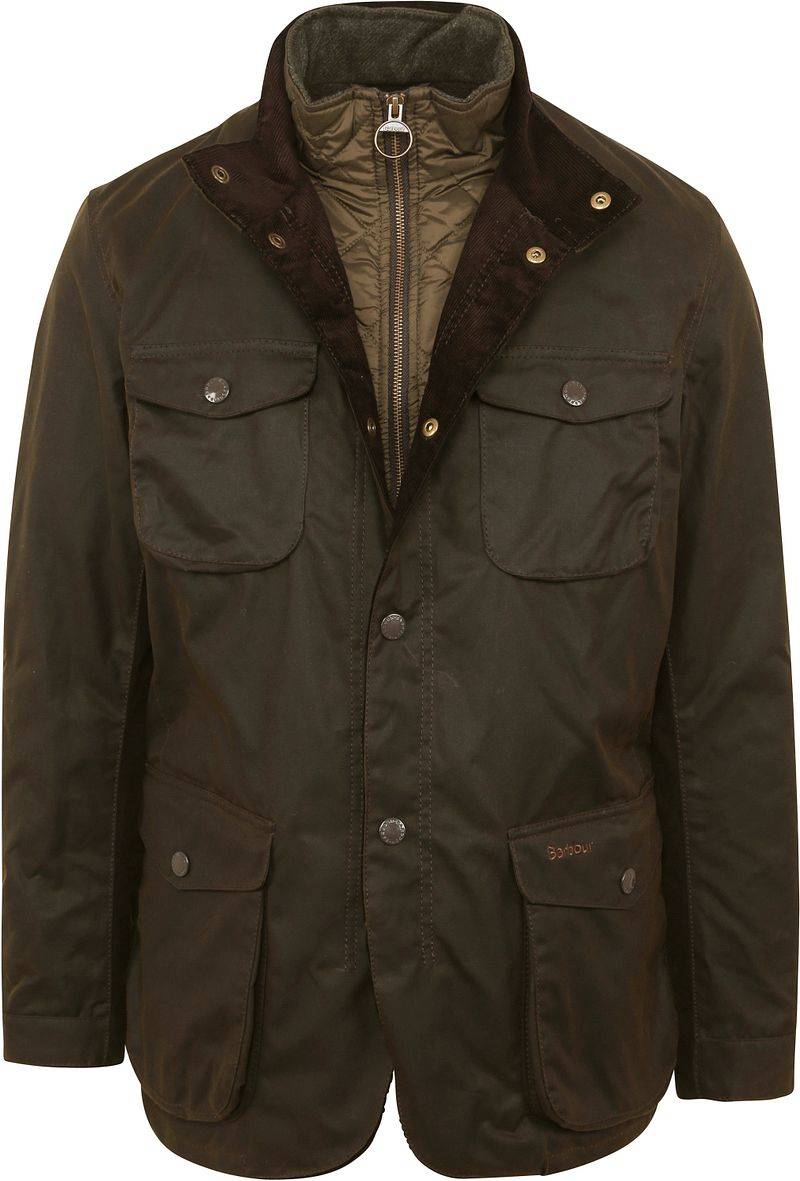 Barbour Wachsjacke Ogston Olive - Größe M von Barbour