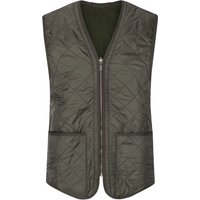 Barbour Zip-In Steppweste mit Fleece-Futter in Rauetenmuster in L von Barbour
