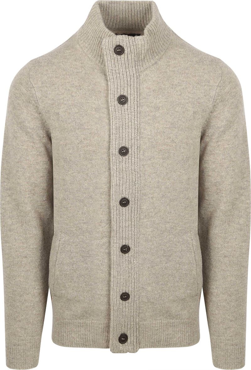 Barbour Zip Pull Wool Greige - Größe XXL von Barbour