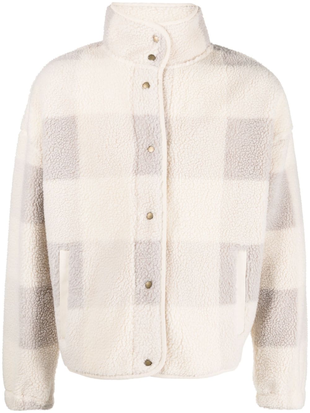 Barbour Karierte Fleecejacke - Nude von Barbour