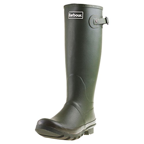 Barbour wasserfeste Winter-Gummistiefel für Schnee und Regen. Mittelhohe Stiefel., Grün - olivgrün - Größe: 41.5 von Barbour