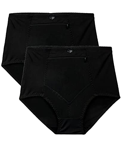 Barbra's Damen-Unterhose mit Taschen, Größe S-4XL - Schwarz - Large von Barbra Lingerie