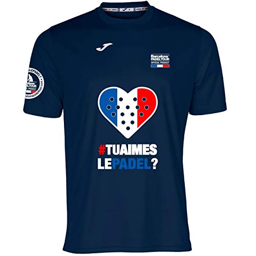 Barcelona Padel Tour - Joma Herren Kurzarmtrikot - Atmungsaktives Micro Mesh Gewebe mit Love Padel Herz und Länderflaggen von Barcelona Padel Tour