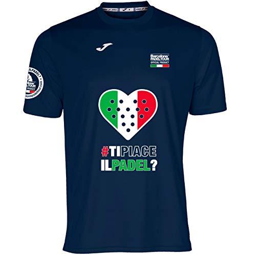 Barcelona Padel Tour - Joma Herren Kurzarmtrikot - Atmungsaktives Micro Mesh Gewebe mit Love Padel Herz und Länderflaggen von Barcelona Padel Tour