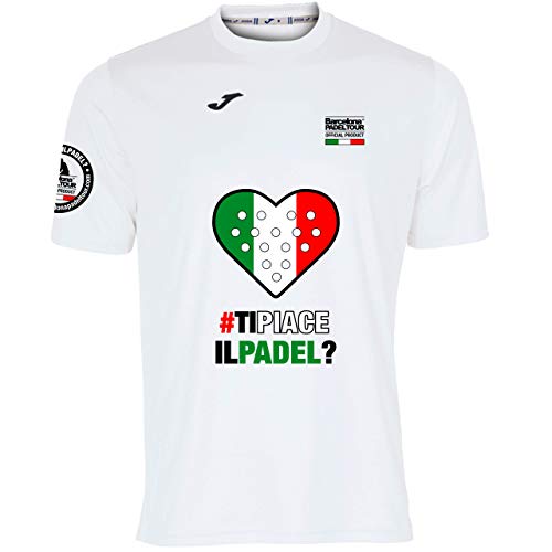 Barcelona Padel Tour - Joma Men's Short Sleeve Crew - Aus atmungsaktivem Micro Mesh Gewebe mit Love Padel Herz und Länderflaggen Barcelona Padel Tour - Joma Men's Short Sleeve Crew - Aus atmungsaktivem Micro Mesh Gewebe mit Love Padel Herz und Länderflaggen von Barcelona Padel Tour