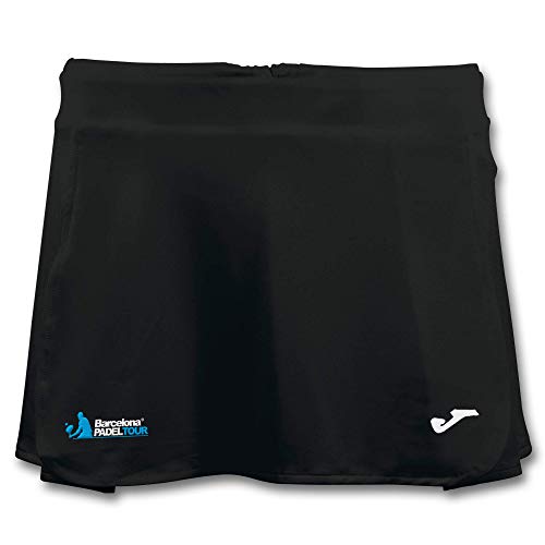 Barcelona Padel Tour - Joma Skort mit elastischem Bund und verstellbarem Kordelzug beim Sport - Damen Sportbekleidung Schwarz M von Barcelona Padel Tour