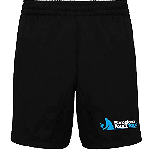 Barcelona Padel Tour - Herren Short mit Taschen - Leichte und atmungsaktive Padel Woven Short mit speziellem Padel Druck - Schwarz Sportswear Schwarz S Barcelona Padel Tour - Herren Short mit Taschen - Leichte und atmungsaktive Padel Woven Short mit speziellem Padel Druck - Schwarz Sportswear Schwarz S von Barcelona Padel Tour