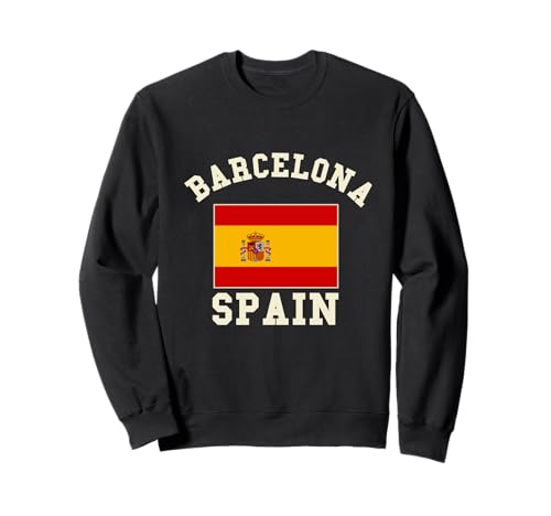 Barcelona Spanien Souvenir Flagge Bandera España Männer Frauen Mädchen Sweatshirt von Barcelona Spain Souvenir Skyline