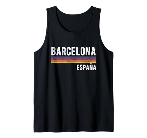 Souvenirs aus Barcelona Spanien España Reminder Herren Damen Tank Top von Barcelona Spain Souvenir Skyline