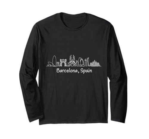 Souvenirs from Barcelona Spanien Skyline Reminder Men Women Langarmshirt von Barcelona Spain Souvenir Skyline