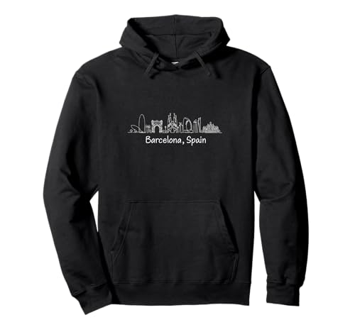 Souvenirs from Barcelona Spanien Skyline Reminder Men Women Pullover Hoodie von Barcelona Spain Souvenir Skyline