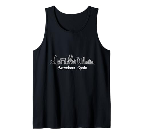 Souvenirs from Barcelona Spanien Skyline Reminder Men Women Tank Top von Barcelona Spain Souvenir Skyline