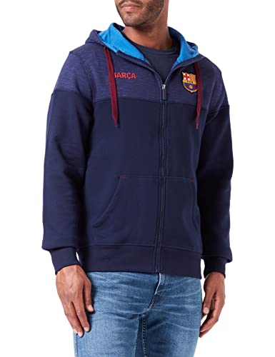 FCB Herren Sudadera Abierta Capucha Nº 2 (Nuevo Diseño) Kapuzenpullover, Marineblau, XL von FCB