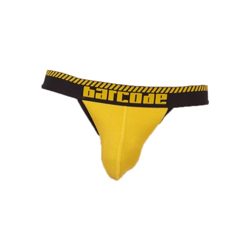 Barcode Berlin - Männer Unterwäsche - Herren Jock - Kavan Jockstrap Yellow-Black - Gelb - 1 x Größe XL von Barcode Berlin