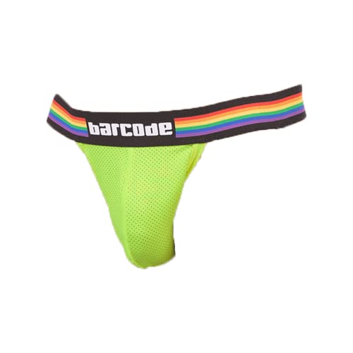 Barcode Berlin - Männer Unterwäsche - Herren Jock - Pride Jockstrap Neongreen - Gelb - 1 x Größe L von Barcode Berlin