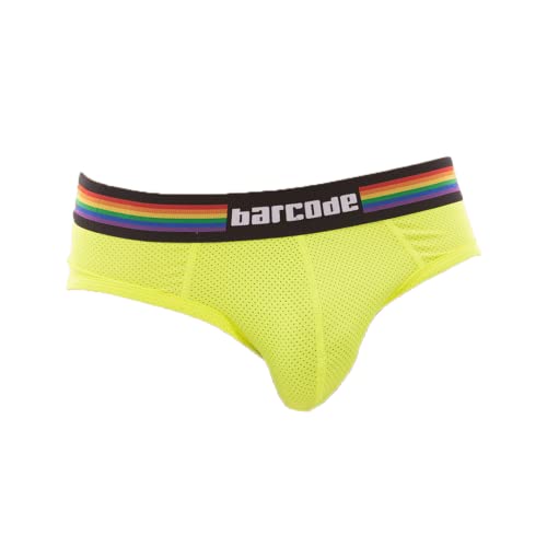 Barcode Berlin - Männer Unterwäsche - Herren Slip - Pride Brief Neongreen - Grün - 1 x Größe L von Barcode Berlin