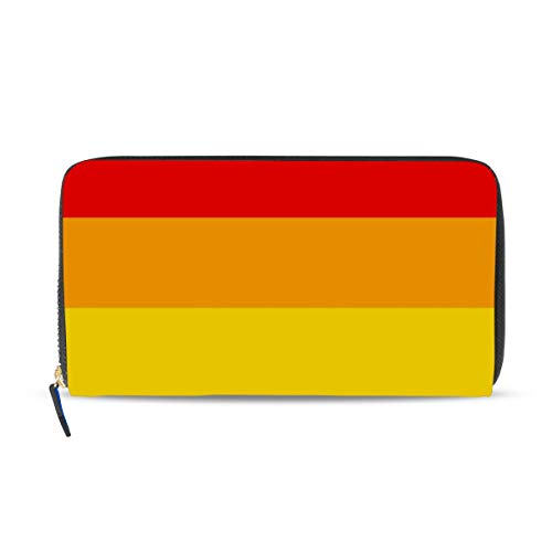 GIGIJY Geldbörse mit Regenbogen-Flaggenmuster, mehrere Kreditkartenfächer, Leder, Reißverschluss, lange Geldbörse, multi, Einheitsgröße von Bardic