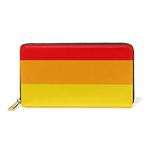 GIGIJY Geldbörse mit Regenbogen-Flaggenmuster, mehrere Kreditkartenfächer, Tasche für Damen, echtes Leder, mit Reißverschluss, lange Geldbörse, multi, Einheitsgröße von Bardic
