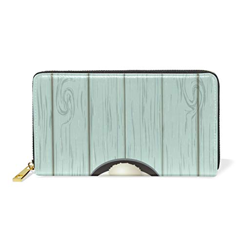 GIGIJY Geldbörse mit niedlichem Ostermotiv, mehrere Kreditkartenfächer, Tasche für Damen, echtes Leder, mit Reißverschluss, lange Geldbörse, multi, Einheitsgröße von Bardic