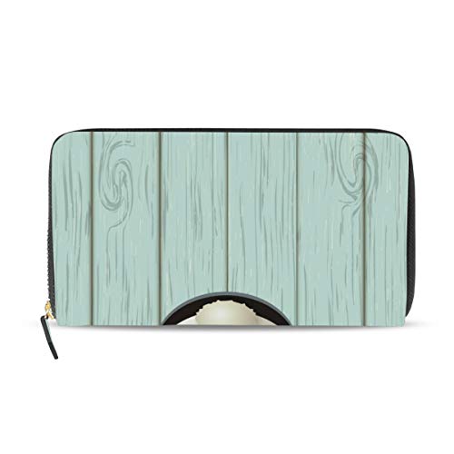 GIGIJY Geldbörse mit niedlichem Ostermotiv für Damen, mehrere Kreditkartenfächer, Leder, Reißverschluss, lange Geldbörse, multi, Einheitsgröße von Bardic