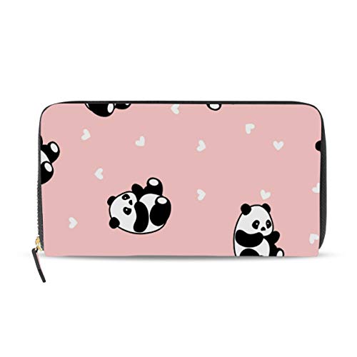 GIGIJY Geldbörse mit niedlichem Panda-Design, mehrere Kreditkartenfächer, Leder, Reißverschluss, lange Geldbörse, multi, Einheitsgröße von Bardic