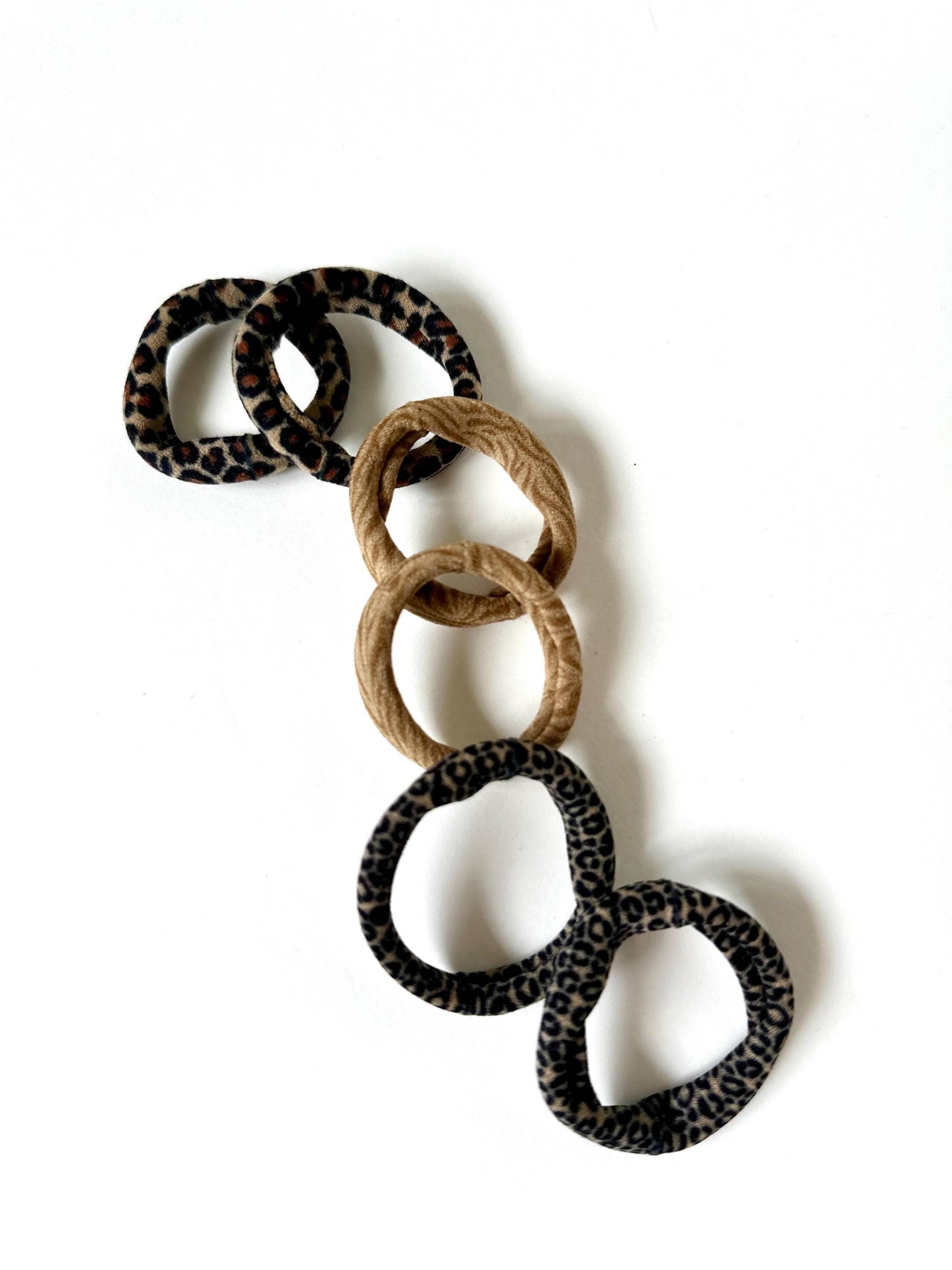 Animal Print Soft Haargummi Set | Nylon-Haargummi 4Er von BardotBowGallery