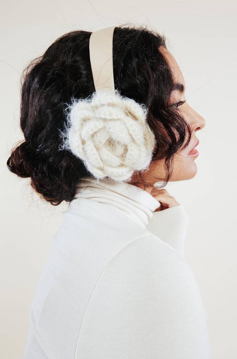 Gehäkelte Rosette Ohrenschützer | Handarbeit Häkel Accessoires Handgefertigt in Den Usa von BardotBowGallery