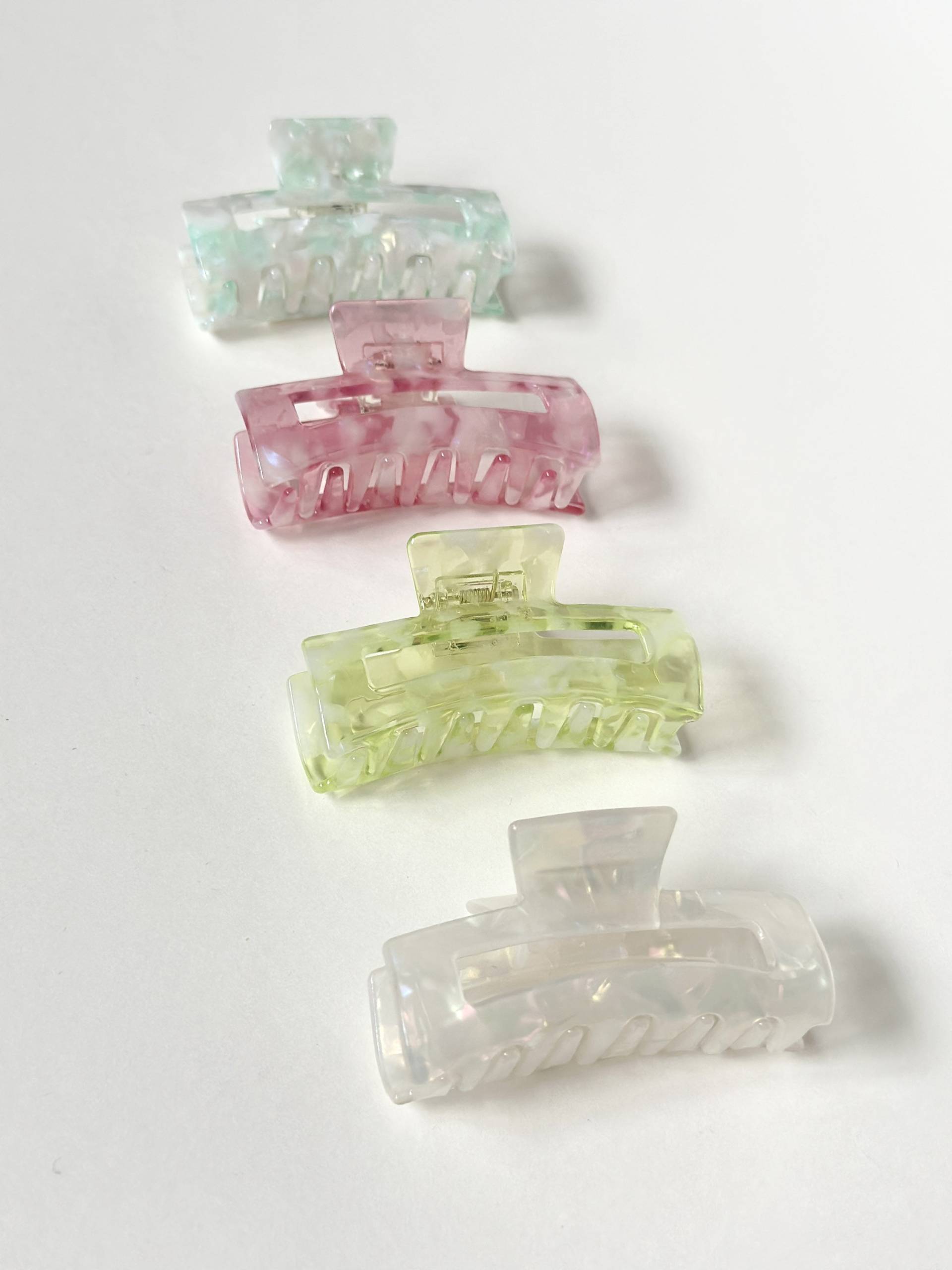 Neon Rechteck Krallenclip | Haarspange Klaue Clip Kidcore Y2K von BardotBowGallery