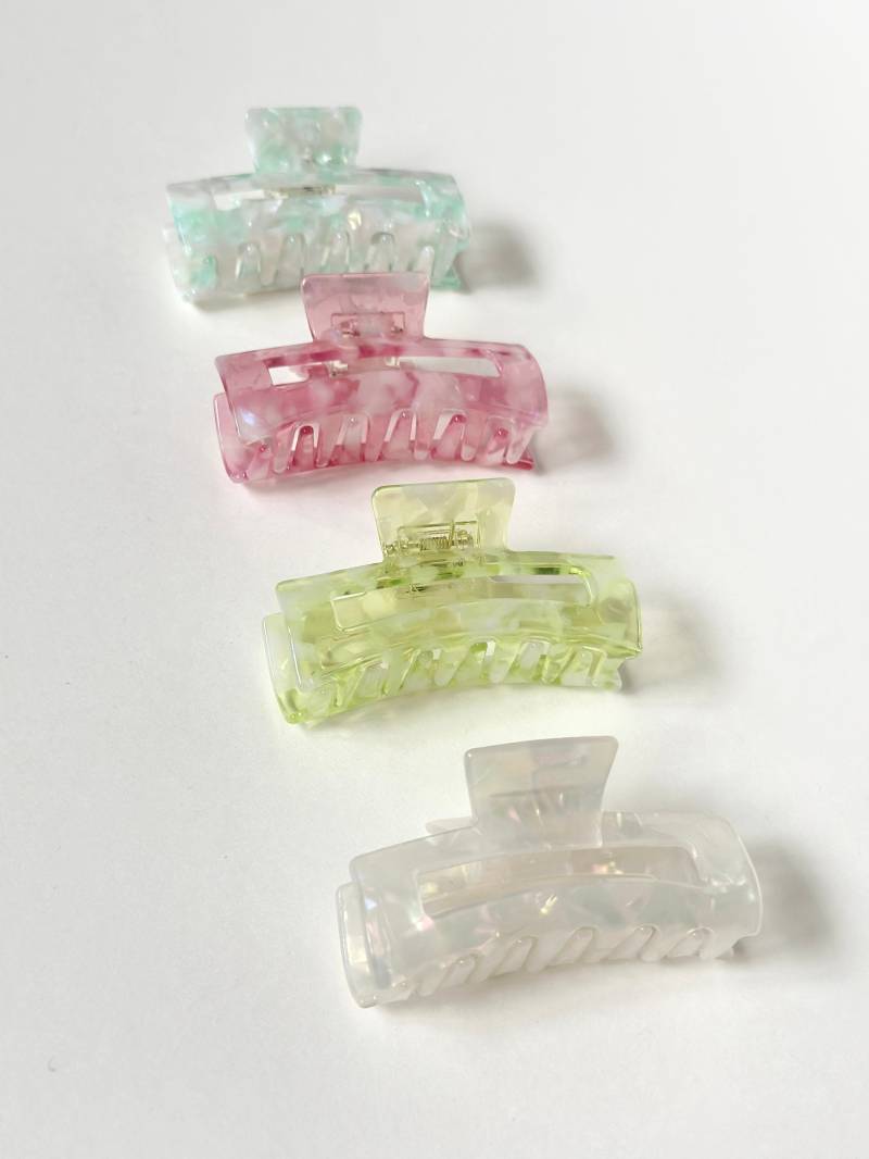 Neon Rechteck Krallenclip | Haarspange Klaue Clip Kidcore Y2K von BardotBowGallery