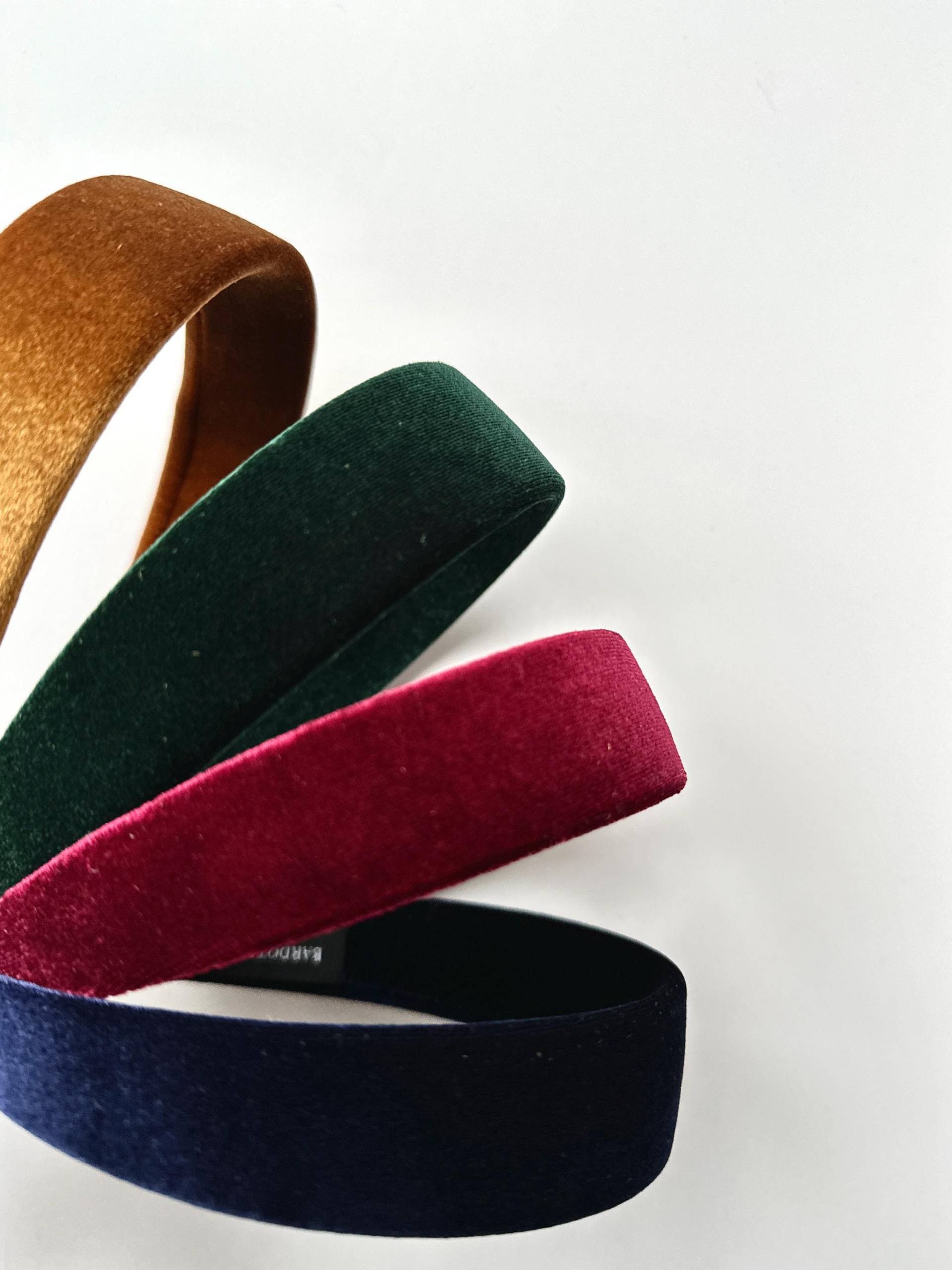 Reiches Velour Stirnband | Festes Schlankes 1 "Stirnband Handgefertigt in Den Usa von BardotBowGallery