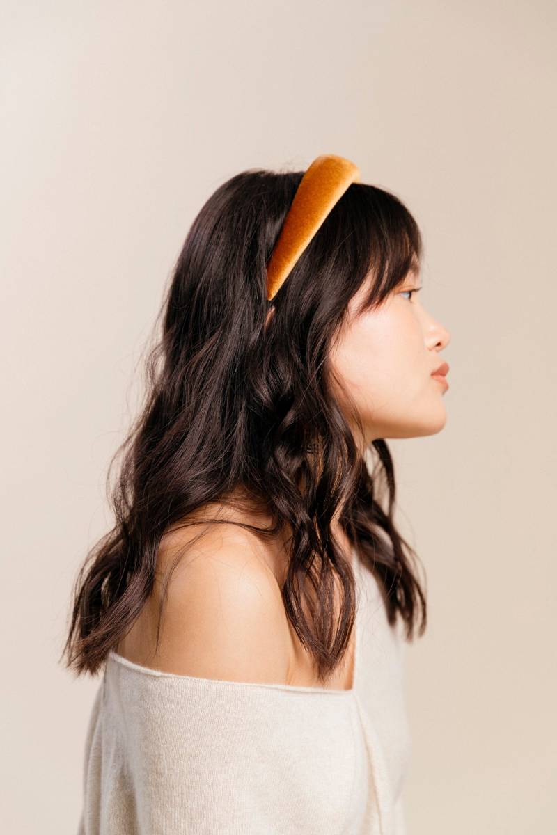 Reiches Velour Stricken Gepolstertes Stirnband | 90Er Jahre Inspiriert Angenehm Weich Handgeschnitzt Und Genäht in Usa von BardotBowGallery