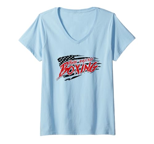 Damen Bare-Ankle Boxen - Sportler und Training T-Shirt mit V-Ausschnitt von Bare-knuckle boxing - Bare-knuckle boxing
