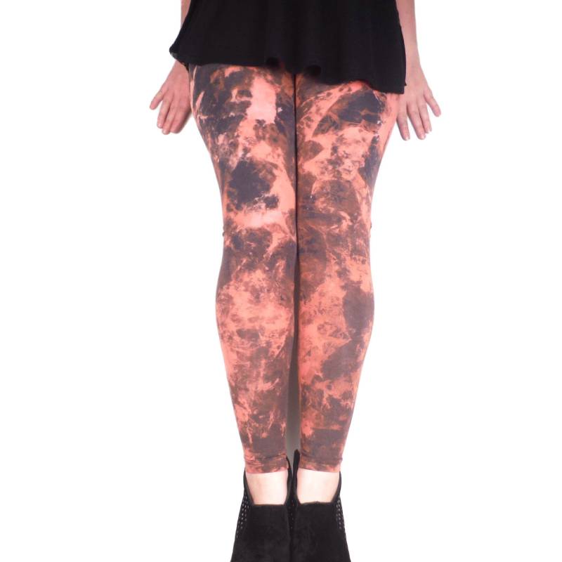 Anthrazit Grau Yoga Leggings Bleichen Gefärbt Von Hand Damen Herren Unisex Meggings von BareCanvasClothing