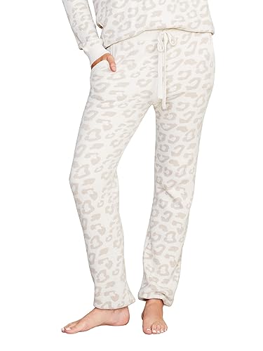 Barefoot Dreams CozyChic Ultra Lite Barefoot in The Wild Trainingshose für Damen, luxuriöse Loungewear, Fitness-Trainingshose, Cremefarben/Stein, X-Groß von Barefoot Dreams