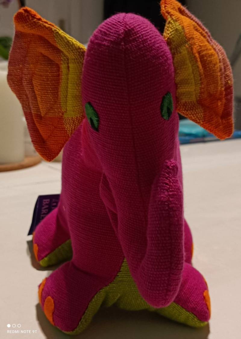 Barefoot Stofftier Elefant pink von Barefoot