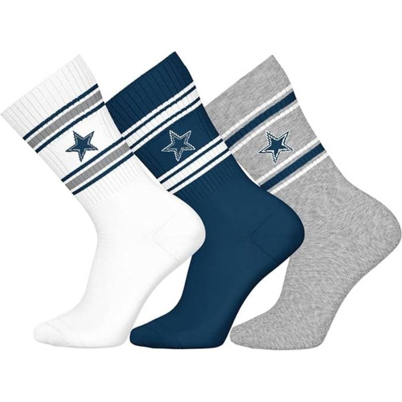 NFL Unisex Crew Socken - Dallas Cowboys 3er Pack von Barefoot