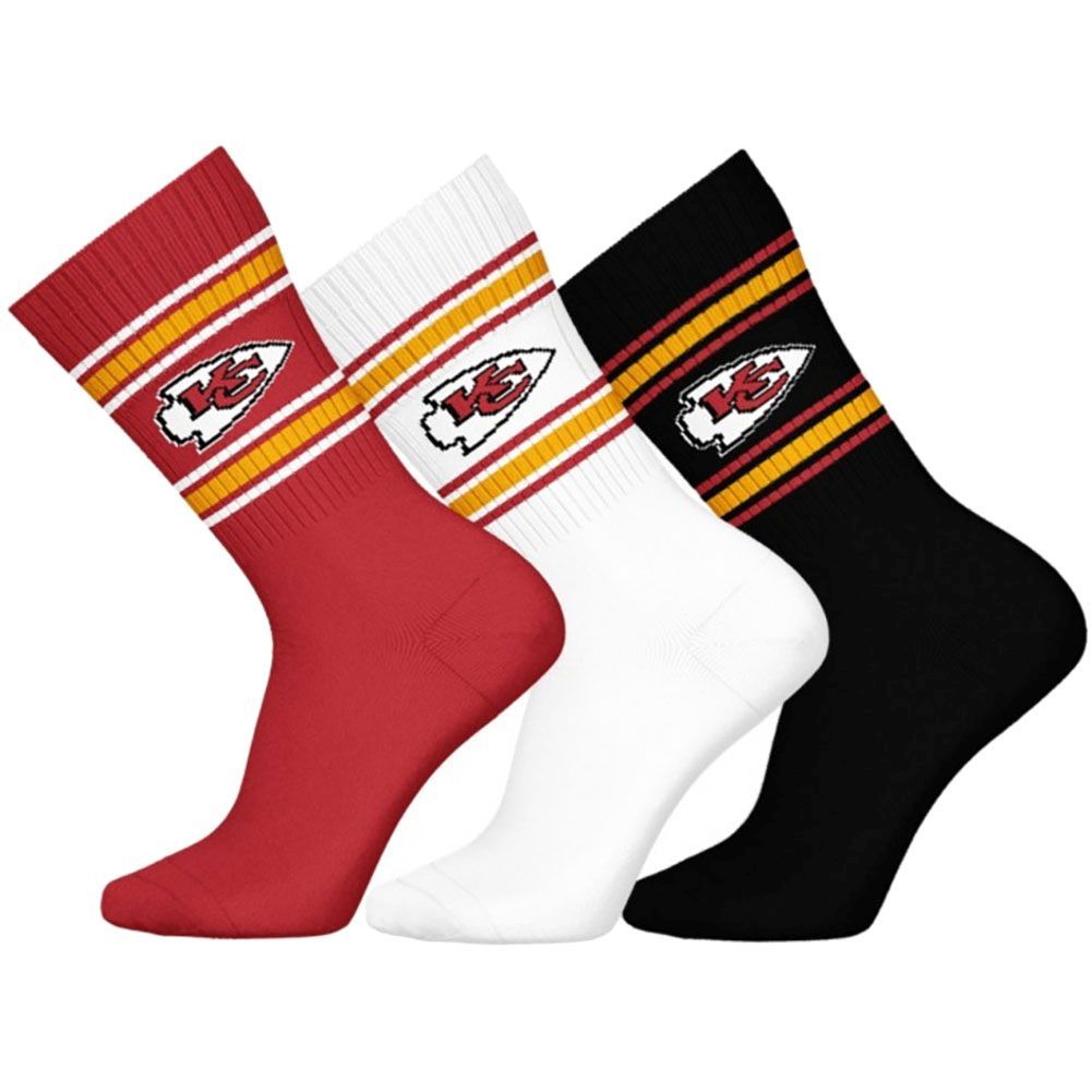 NFL Unisex Crew Socken - Kansas City Chiefs 3er Pack von Barefoot