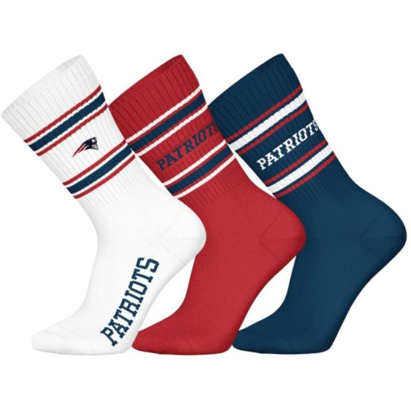 NFL Unisex Crew Socken - New England Patriots 3er Pack von Barefoot