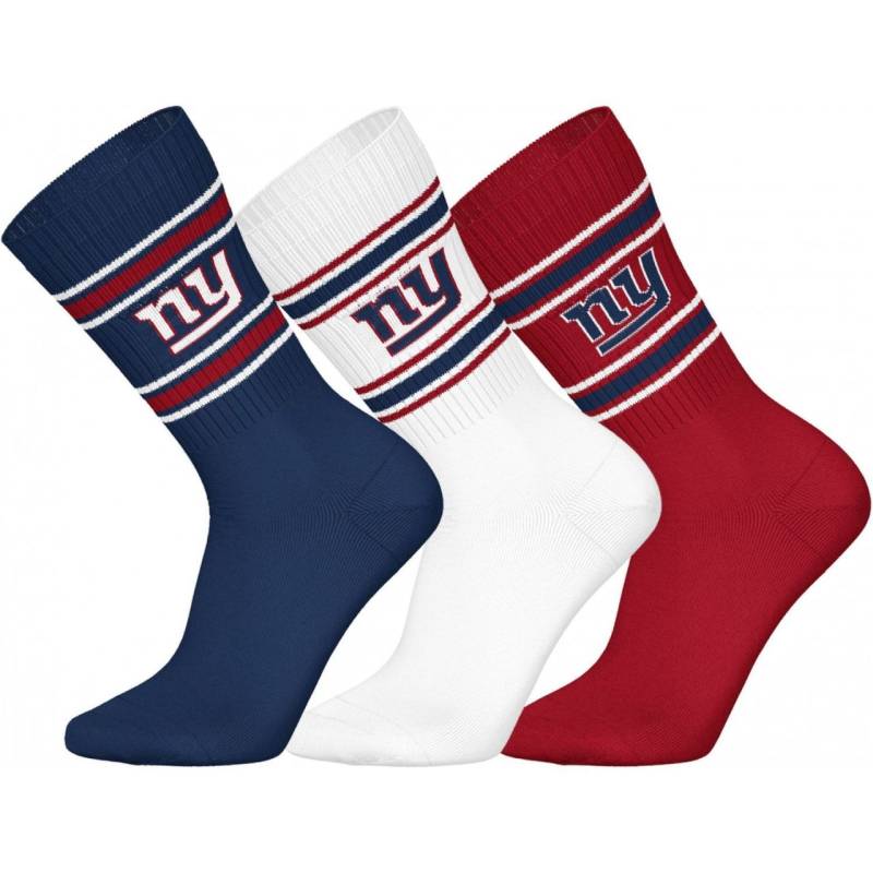 NFL Unisex Crew Socken - New York Giants 3er Pack von Barefoot
