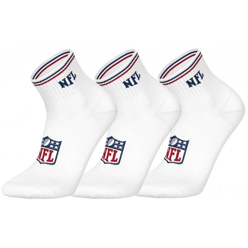 NFL Unisex Quarter Socken - SHIELD LOGO 3er Pack von Barefoot