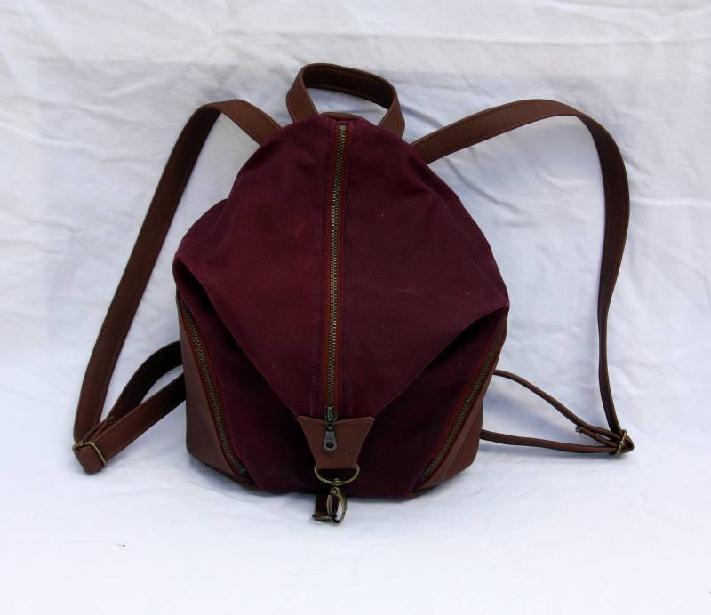 Gewachste Leinwand Rucksack - Denver Mini Gewachste Leinwand Rucksack - Denver Mini von BarefootBagShop