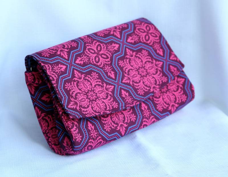 Wandelbare Kupplung Geldbörse - Joel Dewberry Pink Und Lila Tasche Wandelbare Kupplung Geldbörse - Joel Dewberry Pink Und Lila Tasche von BarefootBagShop