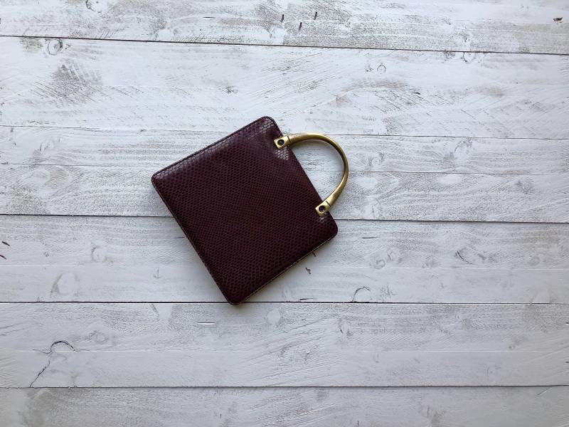 Jane Shilton Tasche | Braune Mock Crock Geldbörse 80Er Jahre Messing Henkel Clutch von BarefootVintageShop