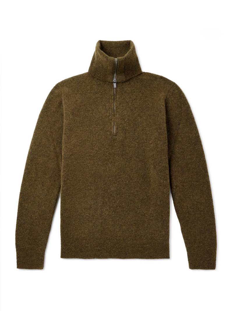 Barena - Alpaca-Blend Half-Zip Sweater - Men - Green - L von Barena